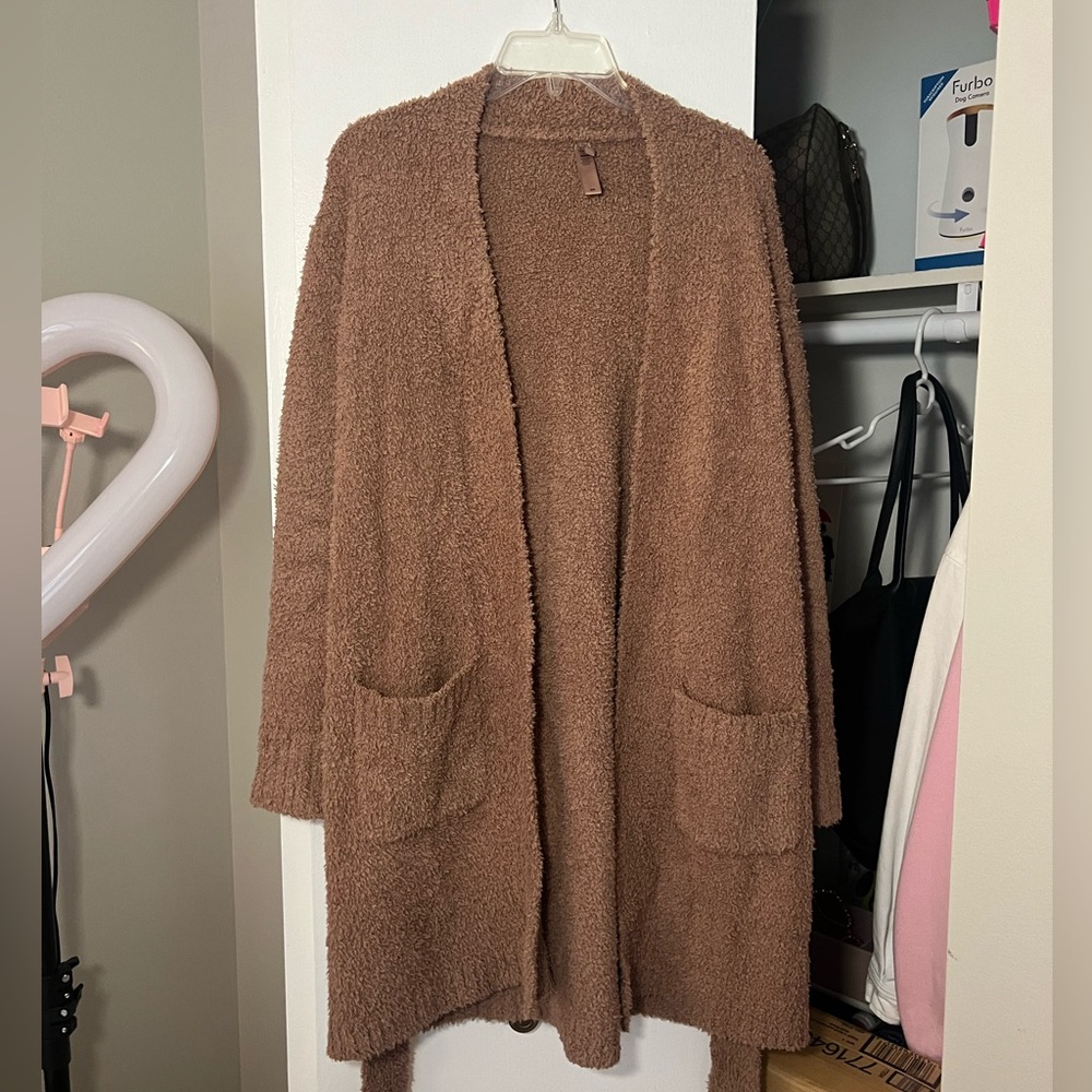 Skims fuzzy super soft robe brown - size S/M